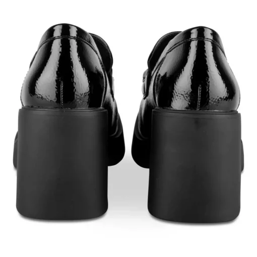 Mocassins Babies NOIR Femme Motif Chaîne A Enfiler