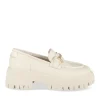 Mocassins BEIGE Femme CUIR Motif Uni A Enfiler