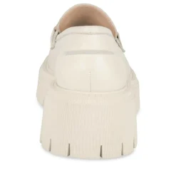 Mocassins BEIGE Femme CUIR Motif Uni A Enfiler