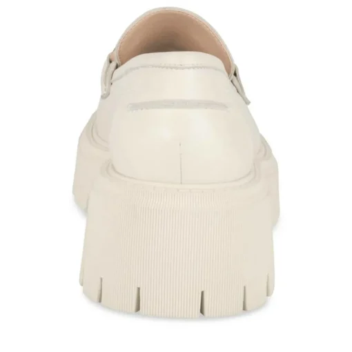 Mocassins BEIGE Femme CUIR Motif Uni A Enfiler