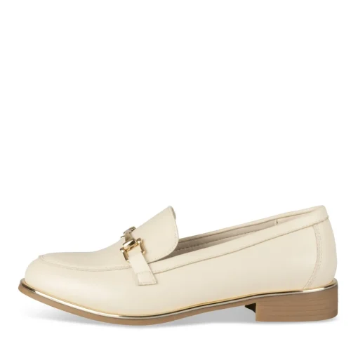 Mocassins BEIGE Femme Motif Uni A Enfiler