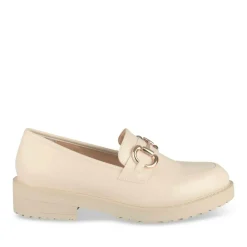 Mocassins BEIGE Femme Motif Uni A Enfiler
