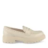 Mocassins BEIGE Femme Motif Uni A Enfiler