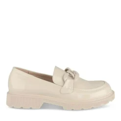 Mocassins BEIGE Femme Motif Uni A Enfiler