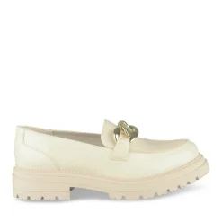 Mocassins BEIGE Femme Motif Chaîne A Enfiler