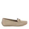Mocassins BEIGE Femme Motif Chaîne A Enfiler
