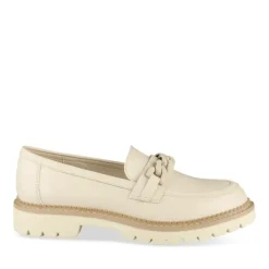 Mocassins BEIGE Femme Motif Chaîne A Enfiler
