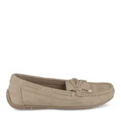 Mocassins BEIGE Femme Motif Uni A Enfiler