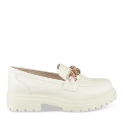 Mocassins BEIGE Femme Motif Uni A Enfiler