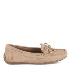 Mocassins BEIGE Femme Motif Uni A Enfiler
