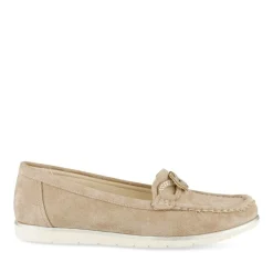Mocassins BEIGE Femme Motif Perle A Enfiler