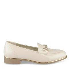 Mocassins BEIGE Femme Motif Uni A Enfiler