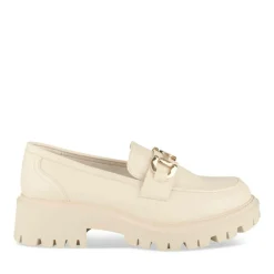 Mocassins BEIGE Femme Motif Chaîne A Enfiler