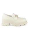 Mocassins BEIGE Femme Motif Chaîne A Enfiler