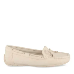 Mocassins BEIGE Femme Motif Uni A Enfiler