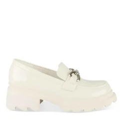 Mocassins BEIGE Femme Motif Chaîne A Enfiler