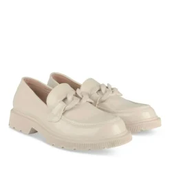 Mocassins BEIGE Femme Motif Uni A Enfiler