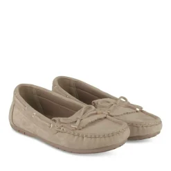 Mocassins BEIGE Femme Motif Uni A Enfiler