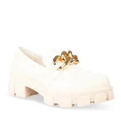 Mocassins BEIGE Femme Motif Vernis A Enfiler