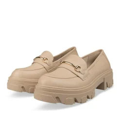 Mocassins BEIGE Femme Motif Uni