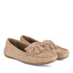 Mocassins BEIGE Femme Motif Uni A Enfiler