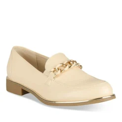 Mocassins BEIGE Femme Motif Chaîne A Enfiler