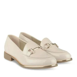 Mocassins BEIGE Femme Motif Uni A Enfiler
