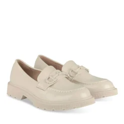 Mocassins BEIGE Femme Motif Uni A Enfiler