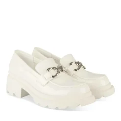 Mocassins BEIGE Femme Motif Chaîne A Enfiler