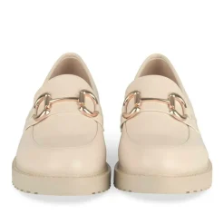 Mocassins BEIGE Femme Motif Uni A Enfiler