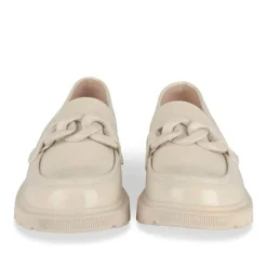 Mocassins BEIGE Femme Motif Uni A Enfiler