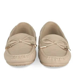 Mocassins BEIGE Femme Motif Uni A Enfiler