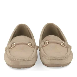 Mocassins BEIGE Femme Motif Chaîne A Enfiler