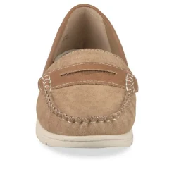 Mocassins BEIGE Femme Motif Uni A Enfiler
