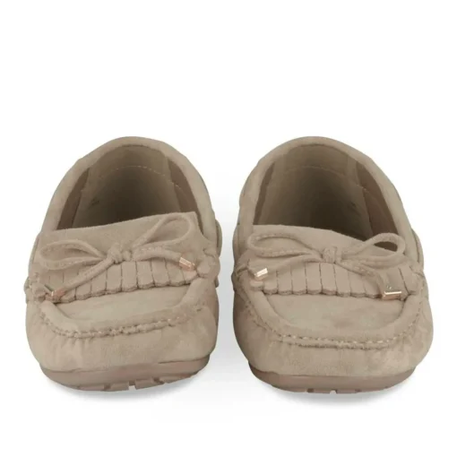 Mocassins BEIGE Femme Motif Uni A Enfiler