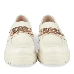 Mocassins BEIGE Femme Motif Uni A Enfiler
