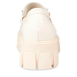 Mocassins BEIGE Femme Motif Vernis A Enfiler