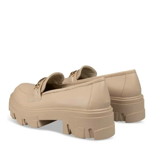 Mocassins BEIGE Femme Motif Uni