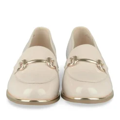 Mocassins BEIGE Femme Motif Uni A Enfiler