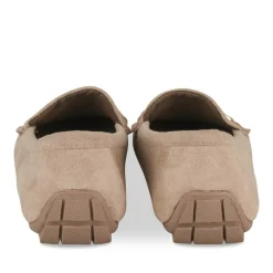 Mocassins BEIGE Femme Motif Uni A Enfiler