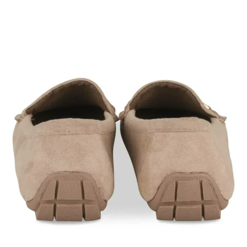 Mocassins BEIGE Femme Motif Uni A Enfiler