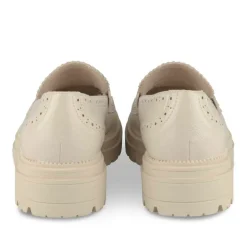 Mocassins BEIGE Femme Motif Uni A Enfiler