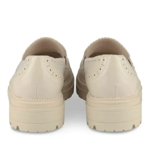 Mocassins BEIGE Femme Motif Uni A Enfiler