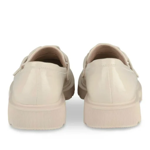 Mocassins BEIGE Femme Motif Uni A Enfiler