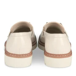 Mocassins BEIGE Femme Motif Chaîne A Enfiler