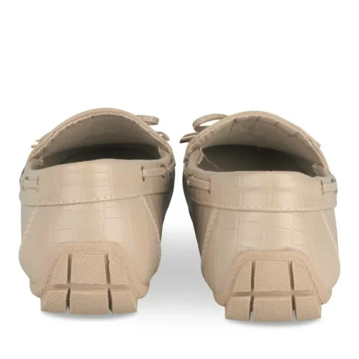 Mocassins BEIGE Femme Motif Uni A Enfiler