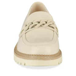 Mocassins BEIGE Femme Motif Chaîne A Enfiler