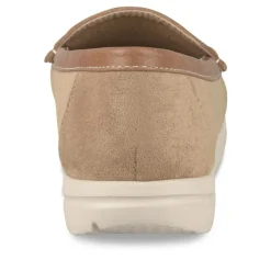 Mocassins BEIGE Femme Motif Uni A Enfiler