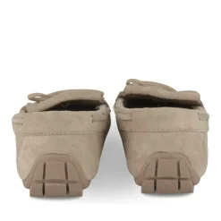 Mocassins BEIGE Femme Motif Uni A Enfiler