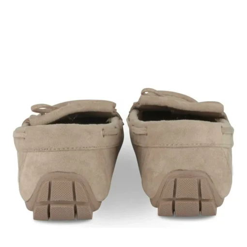 Mocassins BEIGE Femme Motif Uni A Enfiler